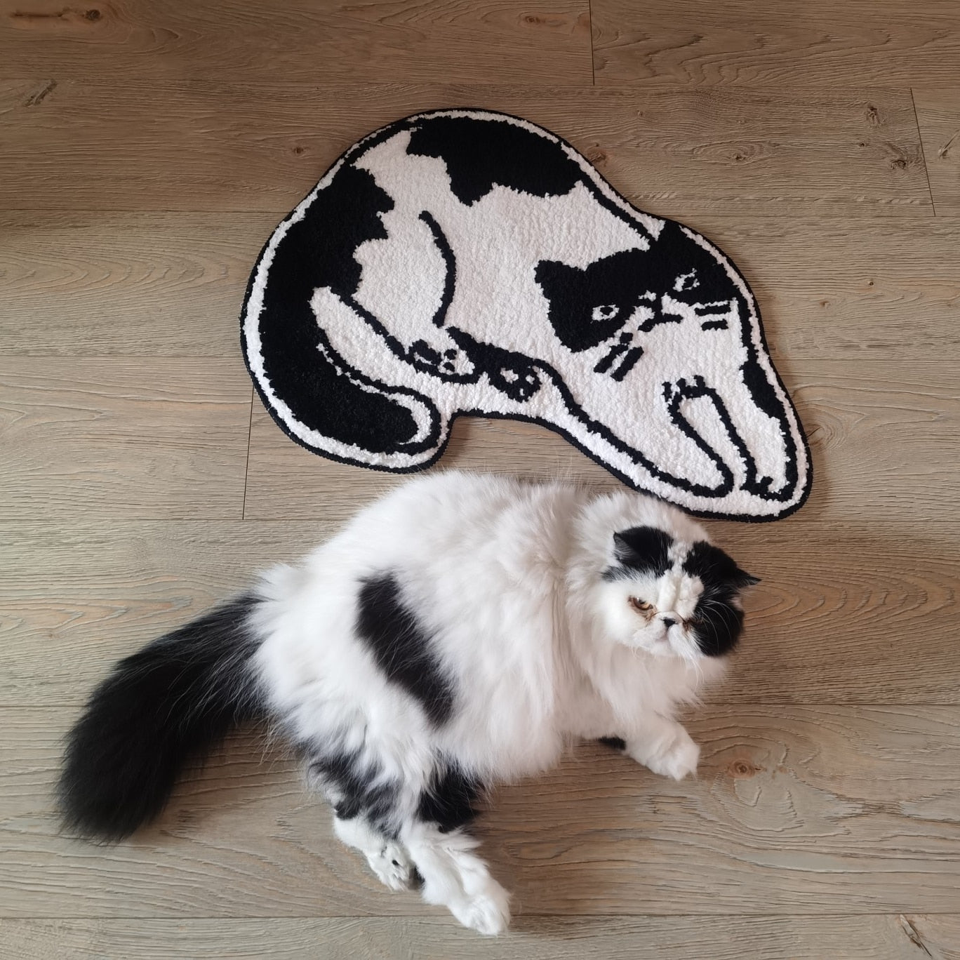 Svart & Vit Katt Badmatta | Veska