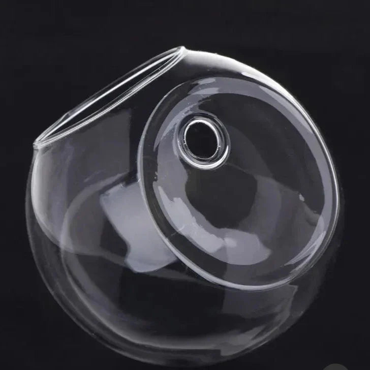 Svävande Glasvas för Stilig Hydroponisk Inredning | Veska 12cm x 12cm