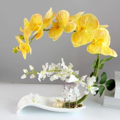 Syntetiska fjärilsorkidéer blomsteruppsättning | Veska stil 4--A4