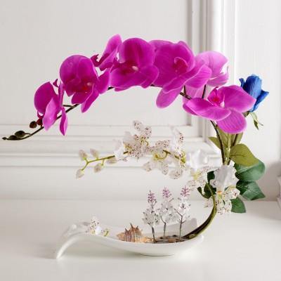 Syntetiska fjärilsorkidéer blomsteruppsättning | Veska style 2--A2