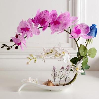 Syntetiska fjärilsorkidéer blomsteruppsättning | Veska style 5--A5