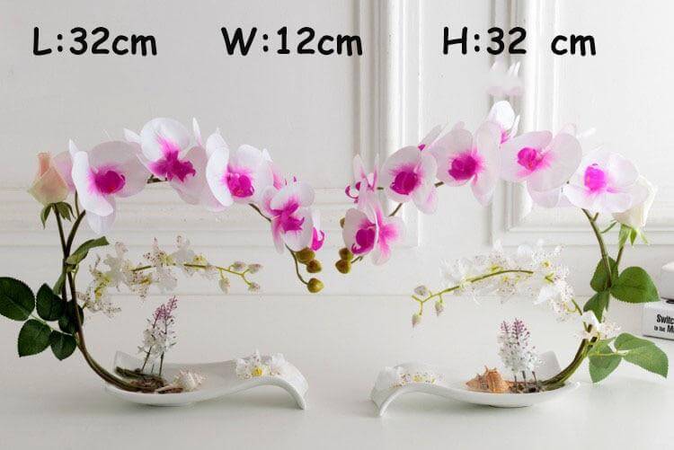 Syntetiska fjärilsorkidéer blomsteruppsättning | Veska