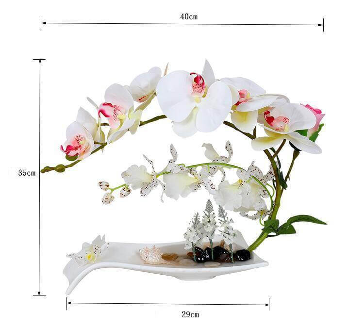 Syntetiska fjärilsorkidéer blomsteruppsättning | Veska