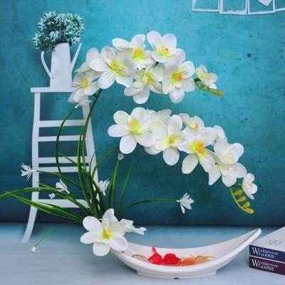 Syntetiska fjärilsorkidéer blomsteruppsättning | Veska style15--B7