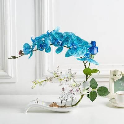 Syntetiska fjärilsorkidéer blomsteruppsättning | Veska style7--A7