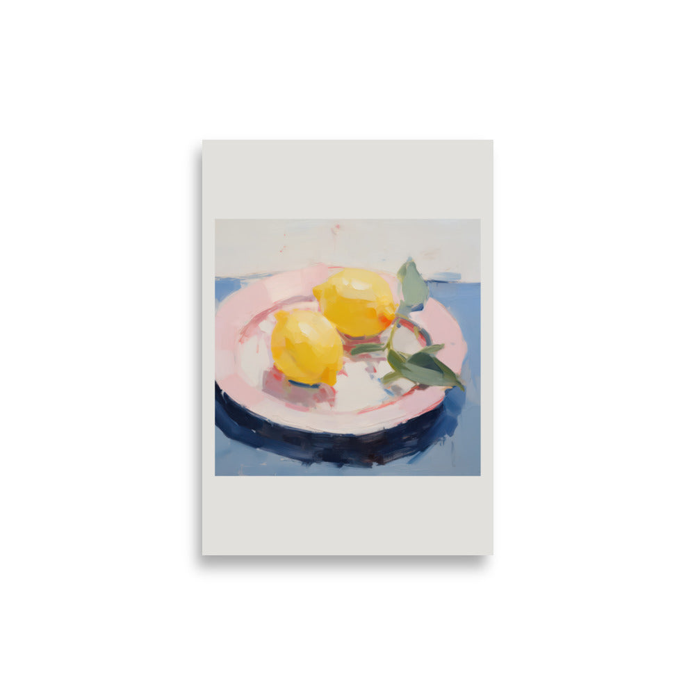 Tallrik med citroner | Veska 21×30 cm
