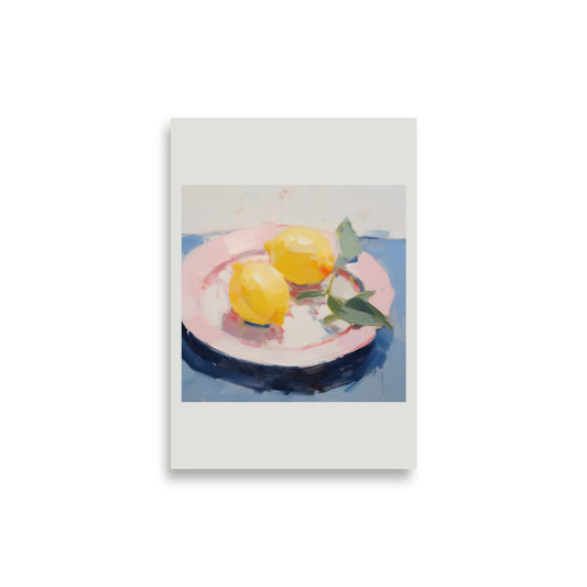 Tallrik med citroner | Veska 21×30 cm