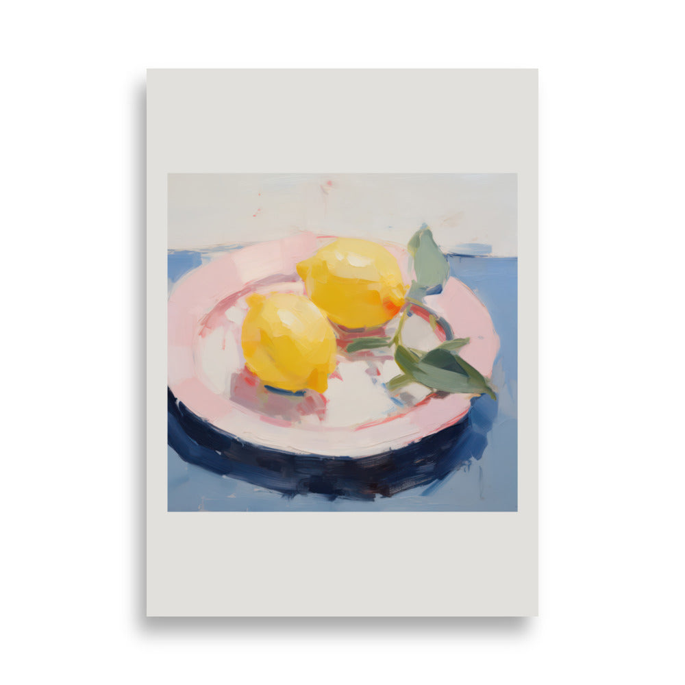 Tallrik med citroner | Veska 50×70 cm