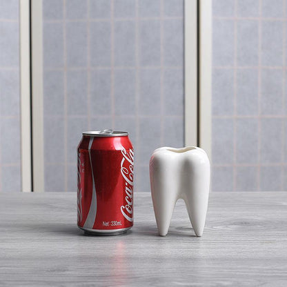 Tandform Vit Keramisk Modern Blomkruka | Veska