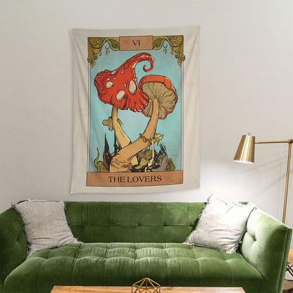 The Lovers Tarot Kort Tapestry | Veska