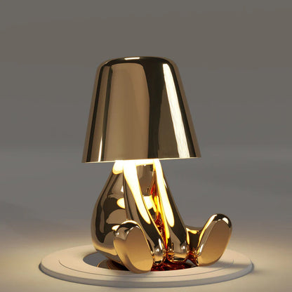 Thinker Liten Guld Man Bordslampa | Veska Sittande B