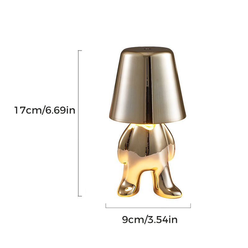 Thinker Liten Guld Man Bordslampa | Veska