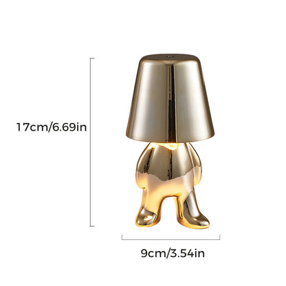 Thinker Liten Guld Man Bordslampa | Veska