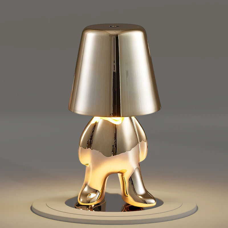 Thinker Liten Guld Man Bordslampa | Veska Stående A