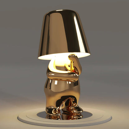 Thinker Liten Guld Man Bordslampa | Veska Stående B