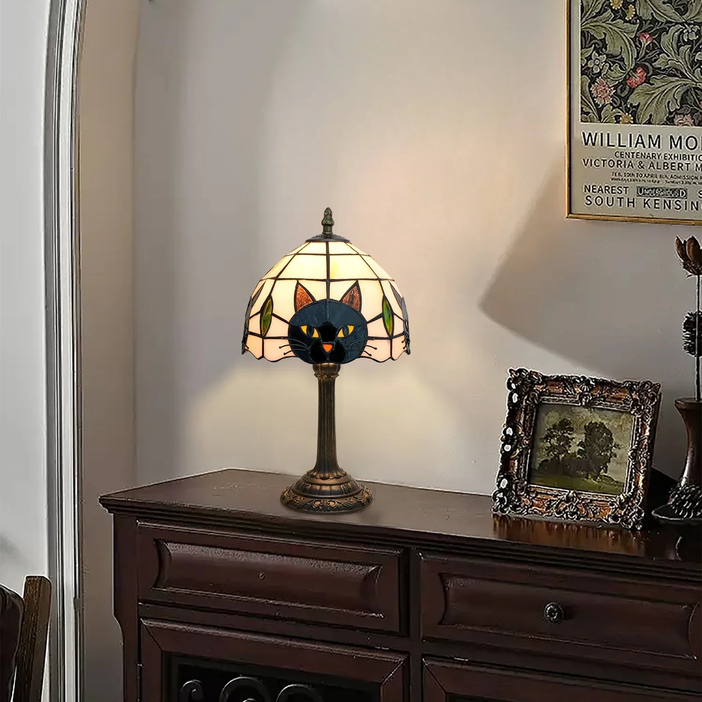 Tiffany Style Katt Lampa | Veska