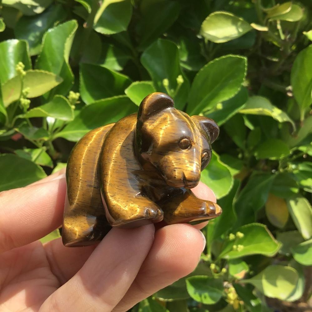 Tiger's Eye Skulpterad Kristallbjörn | Veska