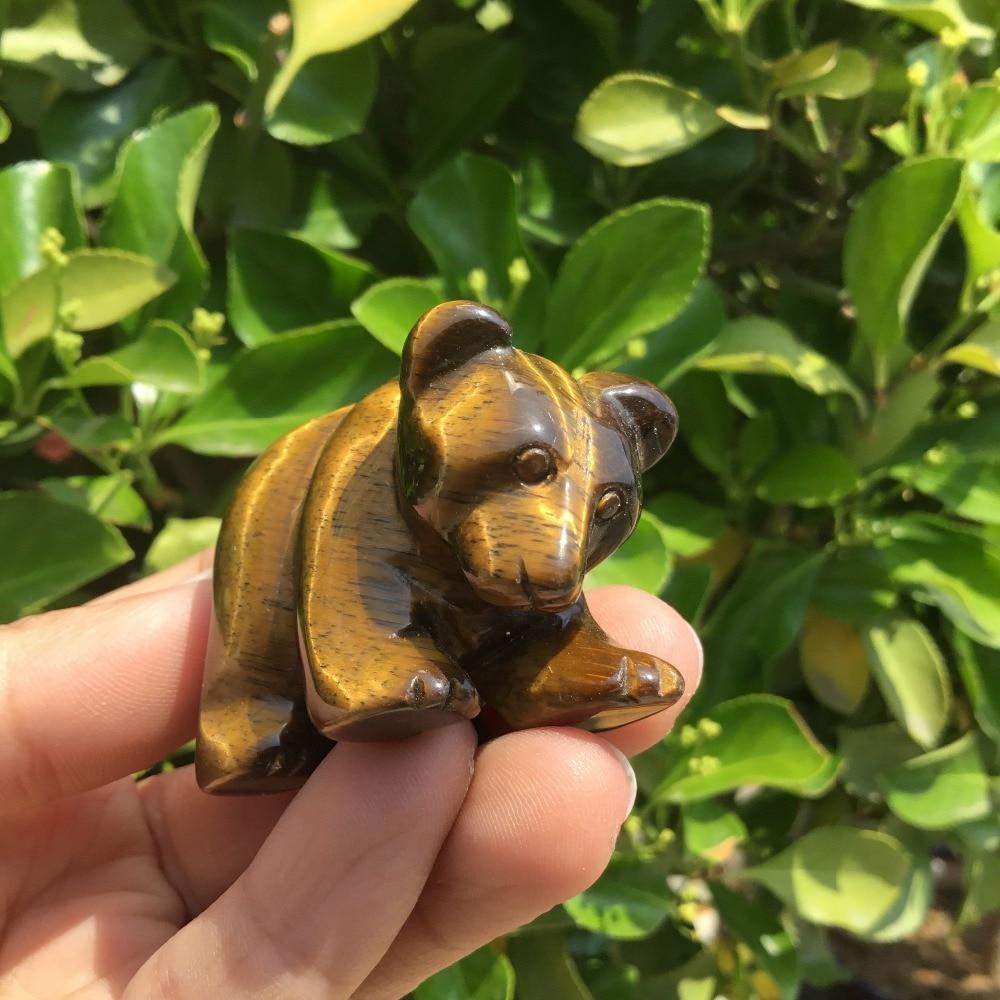 Tiger's Eye Skulpterad Kristallbjörn | Veska