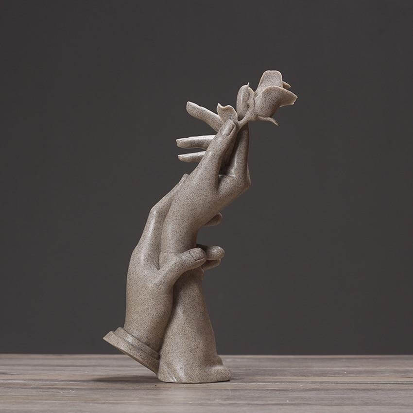 Tillsammans Kärlek Ros Statue | Veska