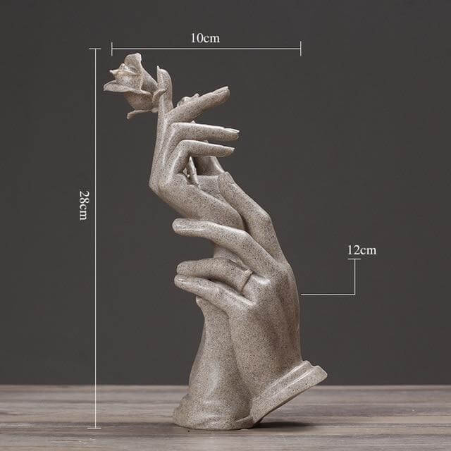 Tillsammans Kärlek Ros Statue | Veska Standardtitel