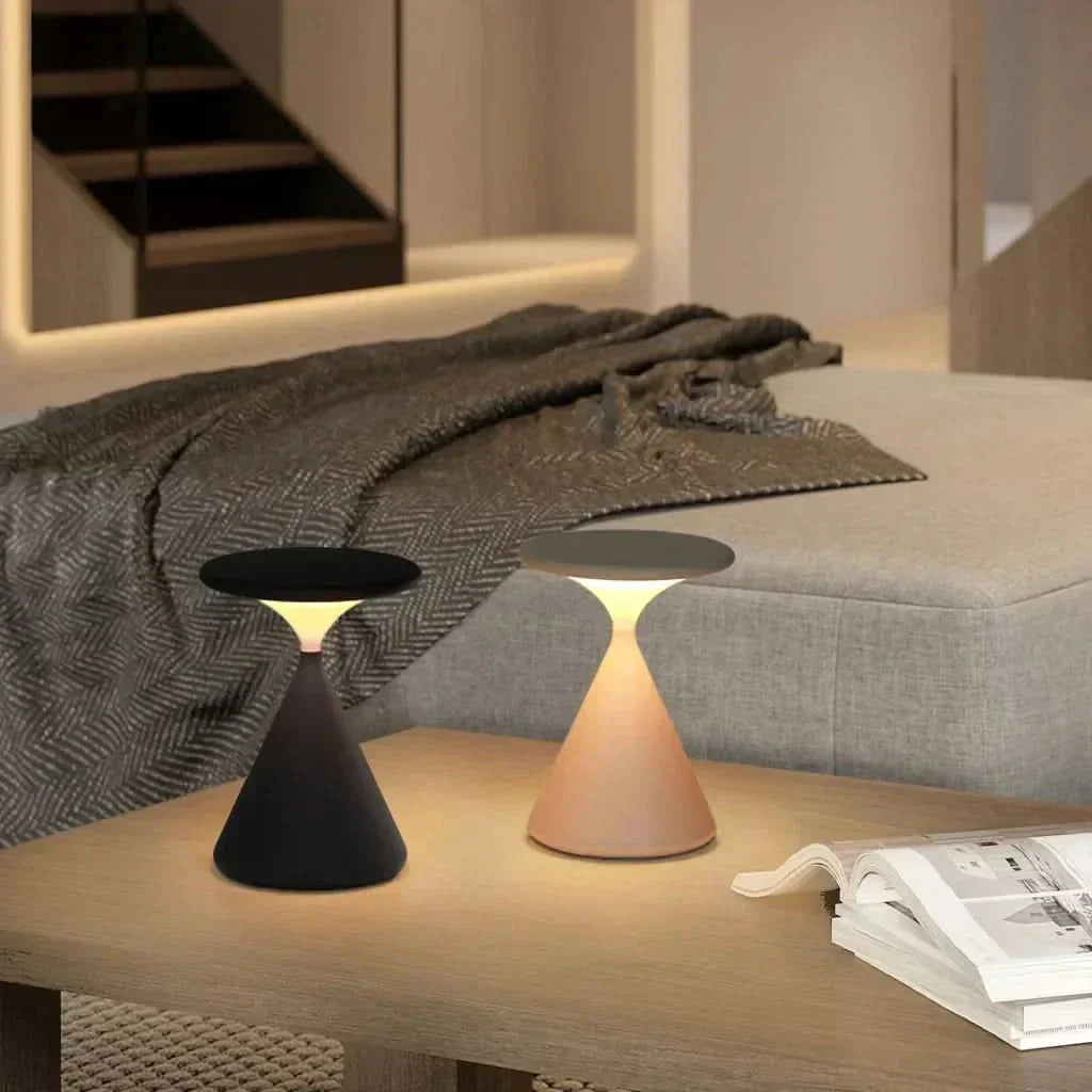 Timformad Sladdlös LED Bordslampa med Touch Dimmer | Veska