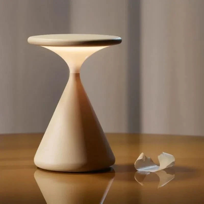 Timformad Sladdlös LED Bordslampa med Touch Dimmer | Veska