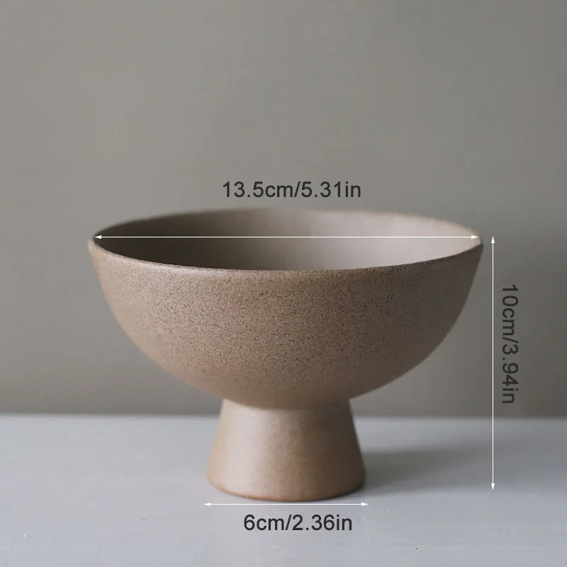 TonAura - Keramisk vas med satinfinish | Veska Öppen vas gjord av lera