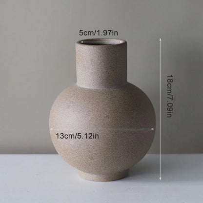 TonAura - Keramisk vas med satinfinish | Veska Rund vas av lera