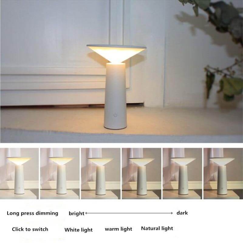 Touch Switch Laddningsbar 3 Läge LED Dimbara Skrivbord Lampa | Veska