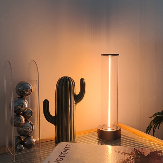 TouchGlow – Trådlampa LED med laddningsport Veska Grå