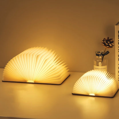 📖 Trä Bok Lampa - För Skrivbord Studie Present Dekoration Ljus | Veska