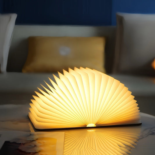 📖 Trä boklampa - För skrivbord studie gåva dekoration ljus | Veska