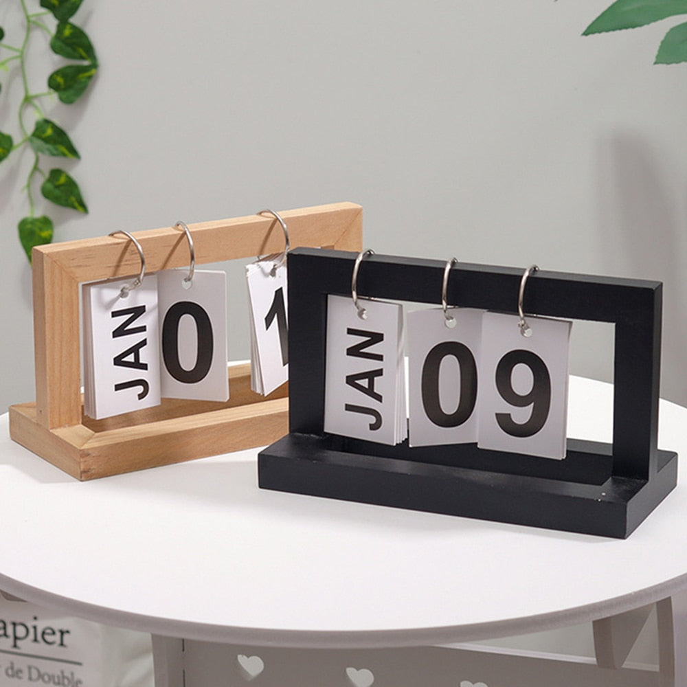 Trä Flip Skrivbord Daglig Kalender | Veska