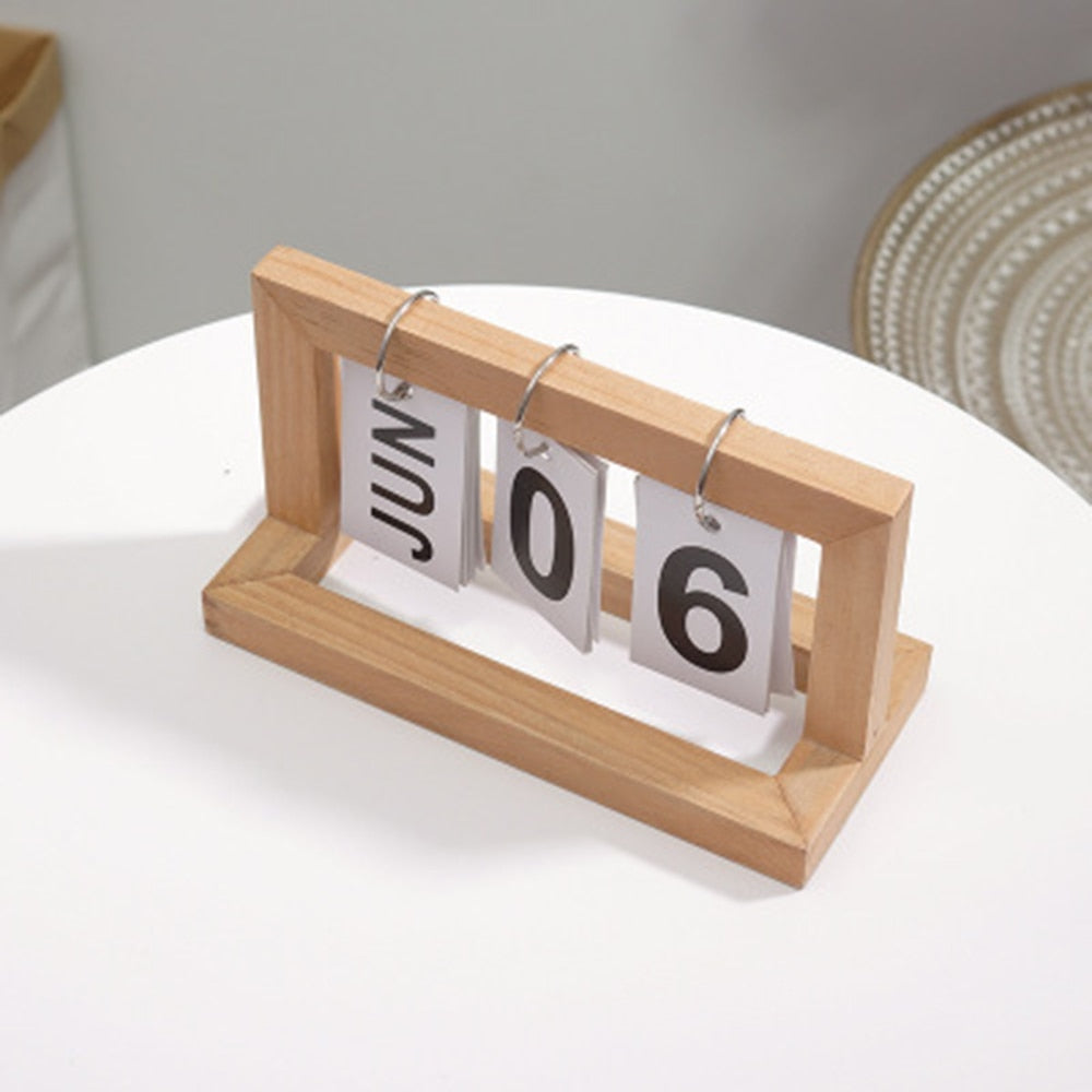 Trä Flip Skrivbord Daglig Kalender | Veska