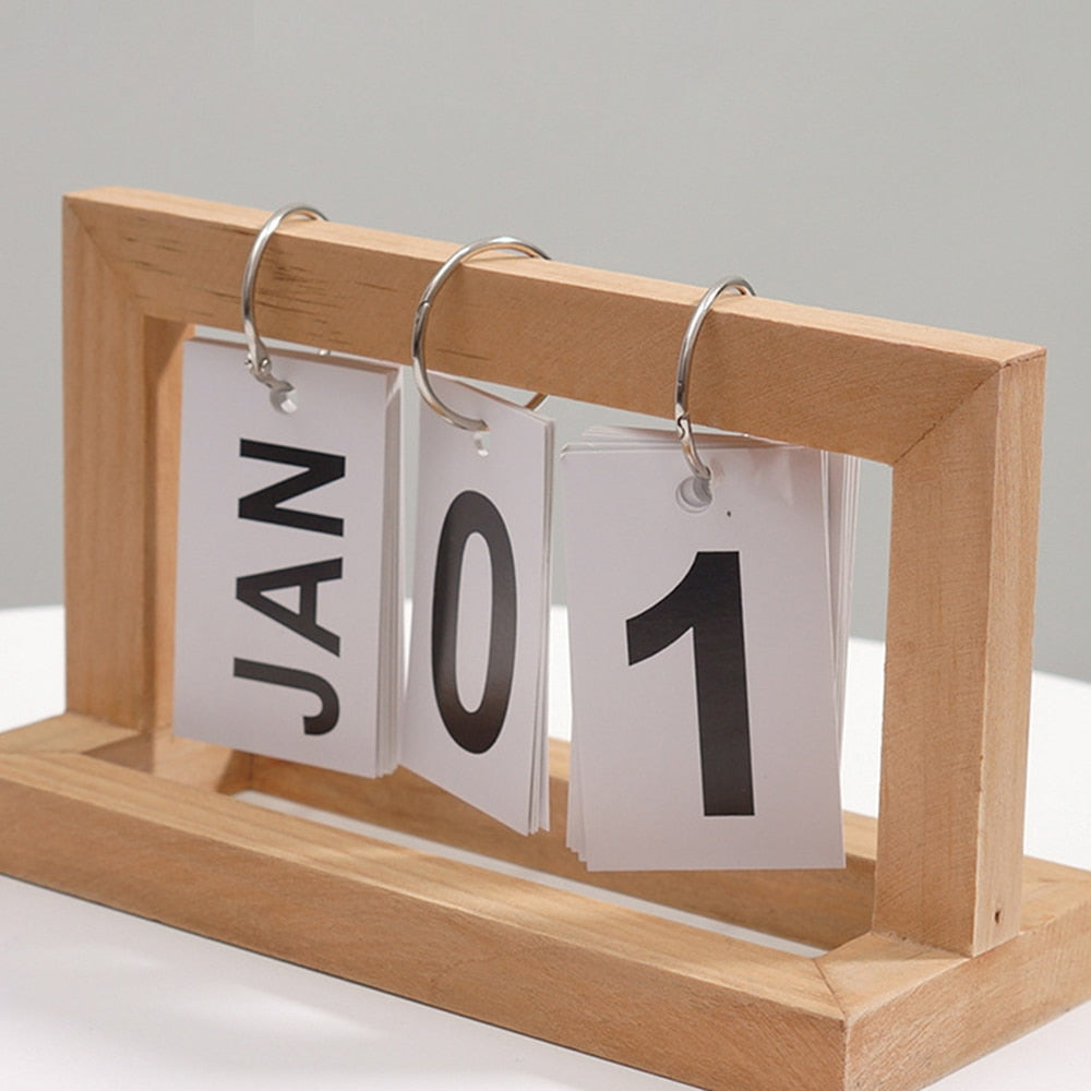 Trä Flip Skrivbord Daglig Kalender | Veska