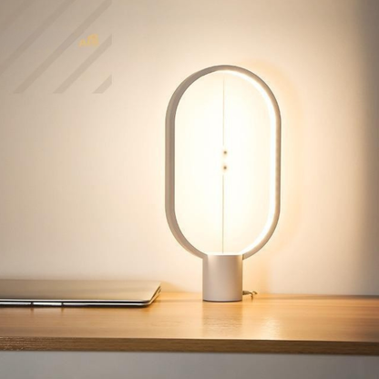 Trä LED Bordslampa med Magnetisk Strömbrytare | Veska Vit