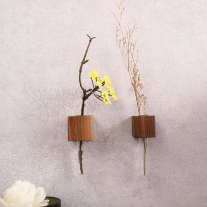 Trä Magnetisk Blomster Rör Vas | Veska