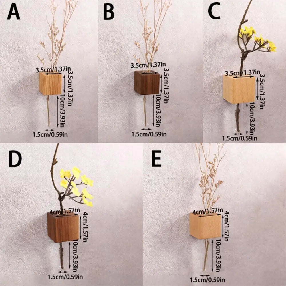 Trä Magnetisk Blomster Rör Vas | Veska