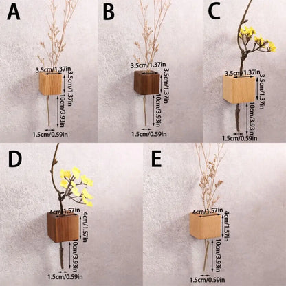 Trä Magnetisk Blomster Rör Vas | Veska