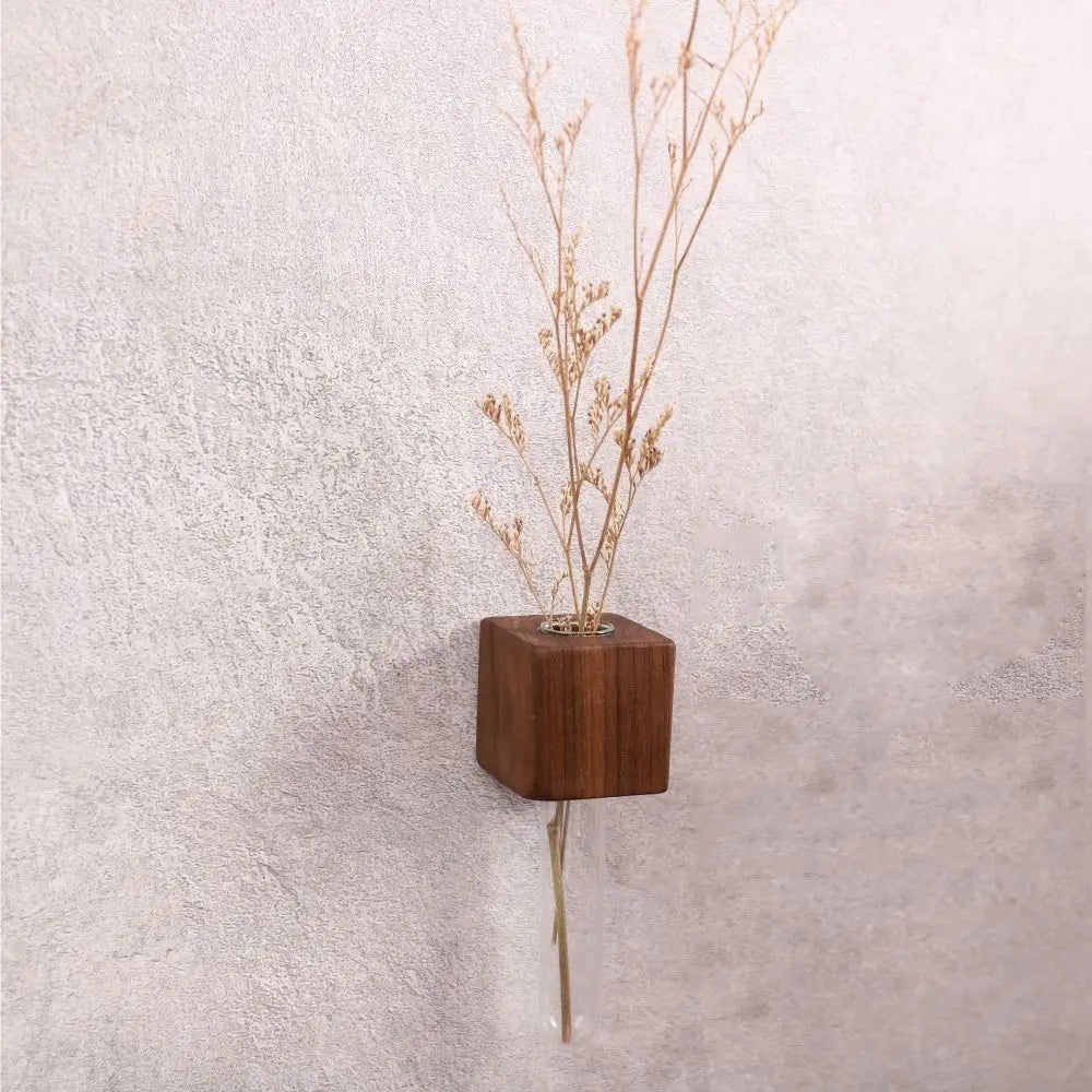 Trä Magnetisk Blomster Rör Vas | Veska B