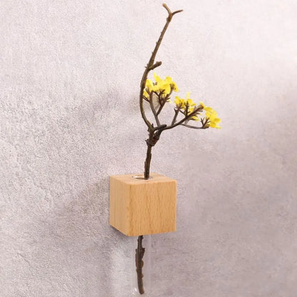 Trä Magnetisk Blomster Rör Vas | Veska C