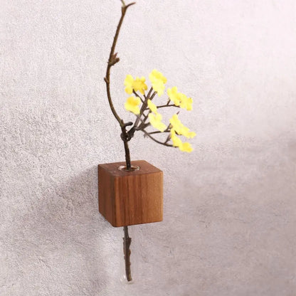 Trä Magnetisk Blomster Rör Vas | Veska D