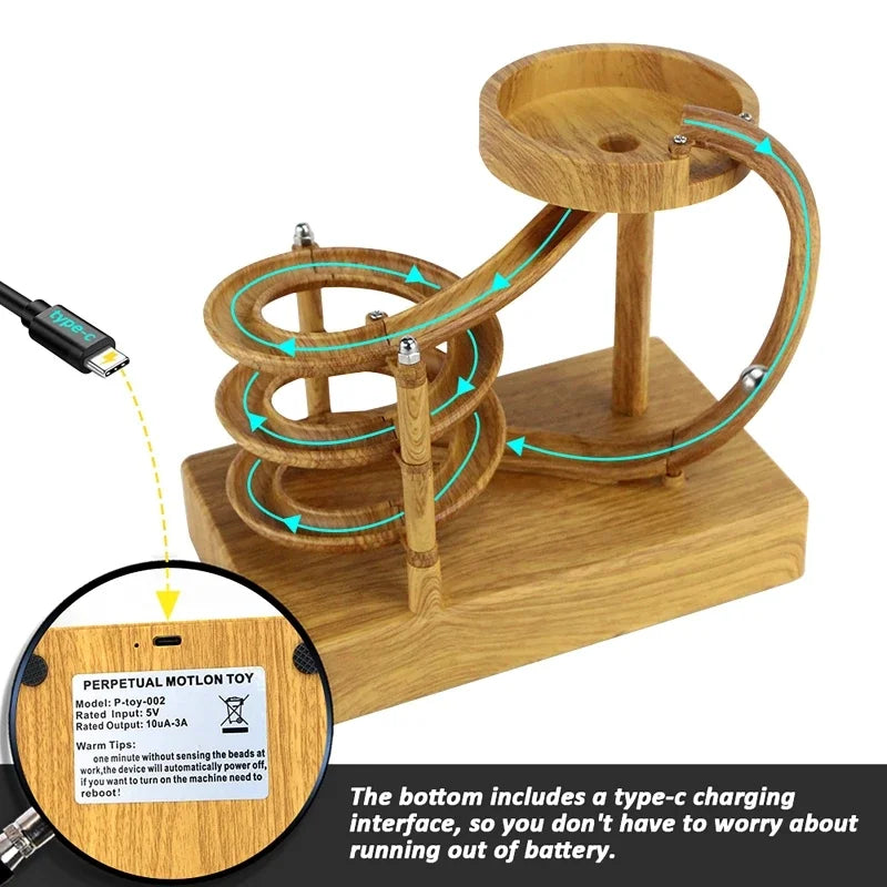 Trä Perpetual Spiral Motion Kinetic Ball Roller Science Toy | Veska