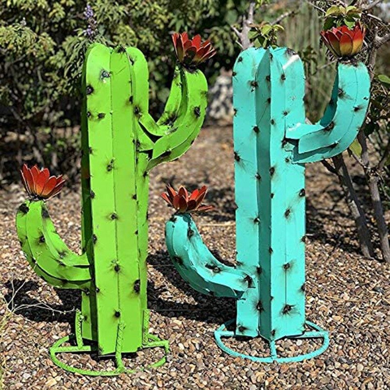 Trädgård Metal Art Kaktus Dekor | Veska