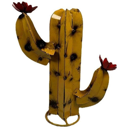 Trädgård Metal Art Kaktus Dekor | Veska Gul