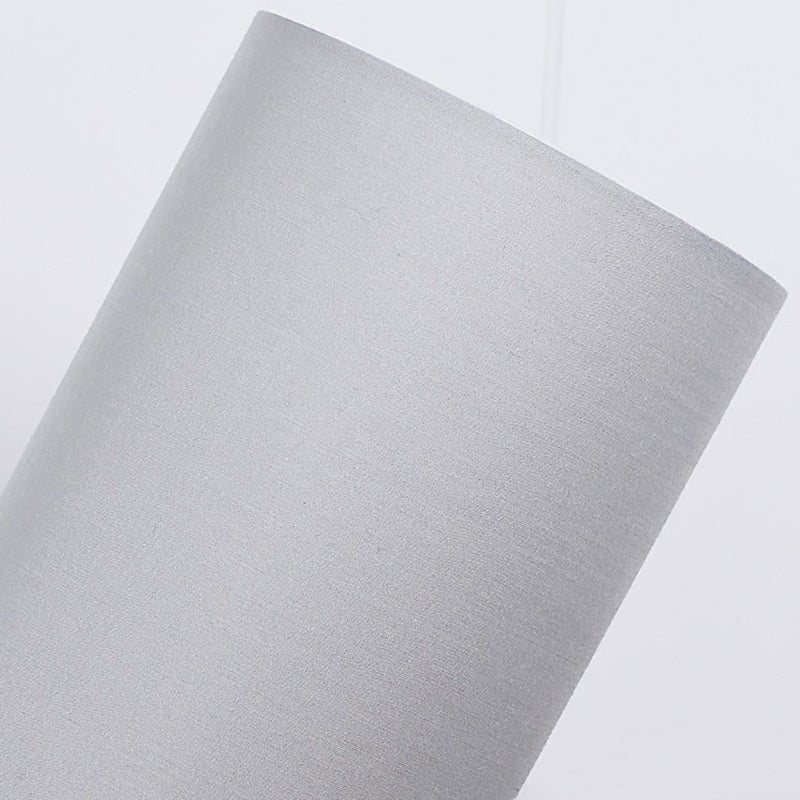 Traditionell japansk cylinder trä tyg 1-lampa bordslampa för vardagsrummet | Veska