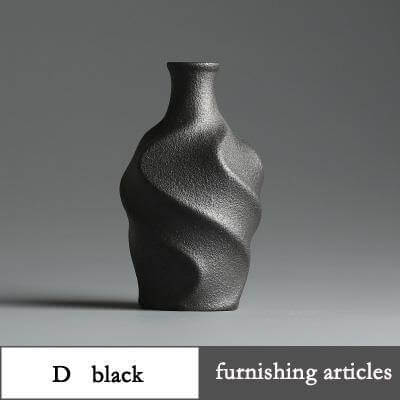 Traditionella kinesiska keramikvaser | Veska D black1.8x6.8x128mm