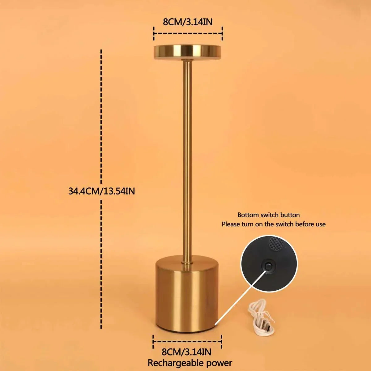 Trådlampa Metall LED Bordslampa - LumiMetal | Veska