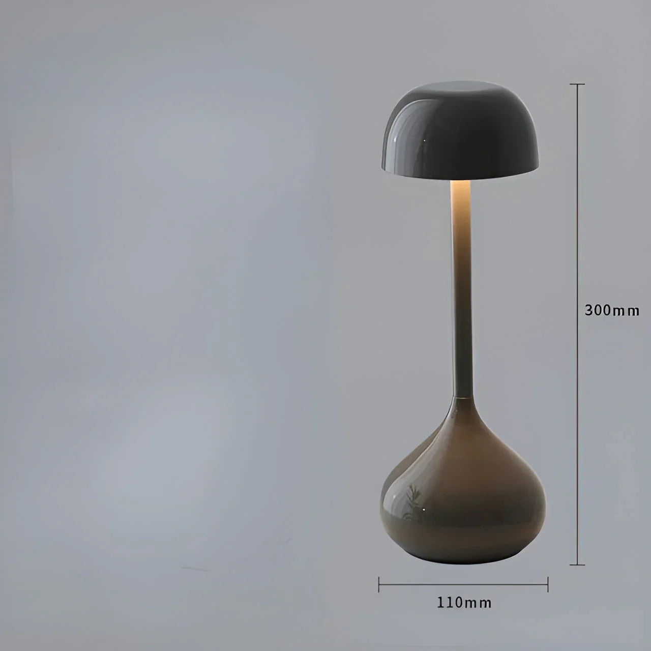 Trådlös dimbar svampbordslampa | Veska Grå Glänsande