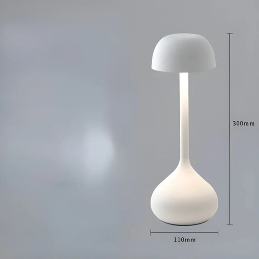 Trådlös dimbar svampbordslampa | Veska Vit Matt